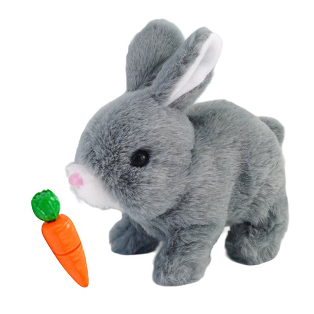 Pet Interactiva Electronic Electric Little Rabbit Simulation Ped Con Corteza Y Agitar Las Orejas (D) White