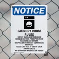 thumbnail image 5 of (2 Pack) Laundry Room Rules OSHA Notice Sign 7 Inch X 10 Inch Indoor / Outdoor Rust-Free Aluminum Metal Signs for Workplace, Workshop, and Construction Site, Made in the USA, 5 of 8