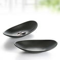 thumbnail image 6 of PTOOTP 2-Piece Black Serving Platter Set, Frosted Japanese Style Sushi and Dessert Tray for Elegant Presentation, 6 of 8