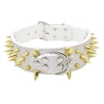 thumbnail image 1 of Collar de perro mascota arnés tachonado cuero de imitación punk remache collar de perro pu puntas afiladas suministros para perros, METRO Colco  collar de cachorro, 1 of 4