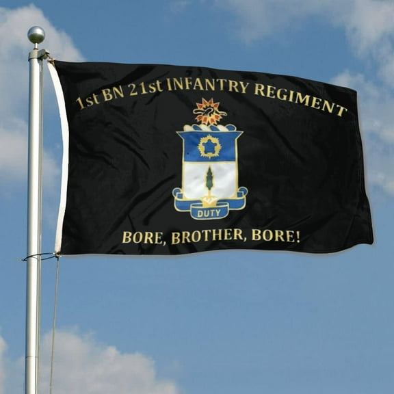 mokarier 2nd BN 22nd Infantry Regiment Flag Triple Deuce Flag Banner Outdoor Indoor Decoration Flag 3x5Feet Double Stitched Polyester with Brass Grommets