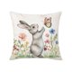 thumbnail image 2 of Funda de cojín de lino con estampado de conejito y huevo de Pascua | Funda de cojín decorativa de 45 x 45 cm para sofá, sillón y cama | Decoración para el hogar con temática de primavera y Pascua, 2 of 6