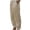 Khaki, variant on WREESH Womens Cotton Linen Pants Fashion Summer Casual Loose and Pocket Print Trousers Pants Gray