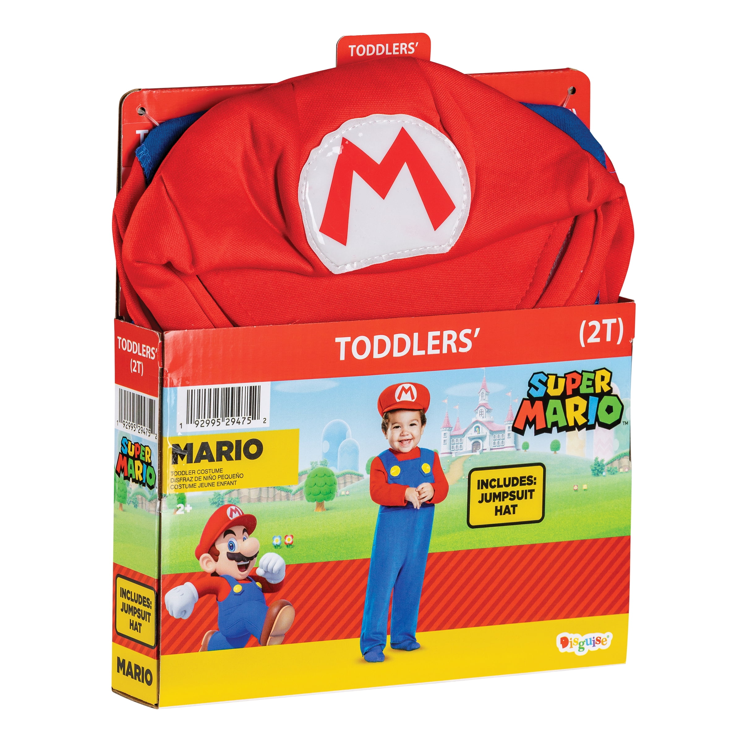 Nintendo Super Mario Bros. Mario Halloween Costume for Children, Toddlers Size 2T, by Disguise