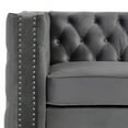 thumbnail image 7 of Alexandria - Gray Velvet fabric 3 Pieces Living room Set - 1 Sofa, 1 Loveseat and 1Armchairs., 7 of 7