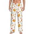 thumbnail image 2 of Goofa Squirrel Maple Leaves And Nuts Printed Soft Pajama Pants for Men, Wide Leg Comfy Casual Lounge Yoga Pants-XX-Large, 2 of 9