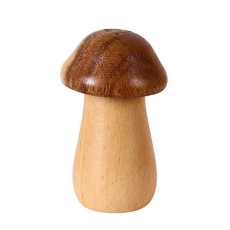 

HEVIRGO Toothpicks Holder Detachable Large Capacity Wood Mushroom Toothpick Storage Container for Dinning Table Blue Wood