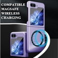 thumbnail image 3 of Compatible with Magsafe Case for Samsung Galaxy Z Flip 5 Case with Hinge Protector,Matte Skin Magnetic Bumper Shockproof Hard Cover Phone Case for Galaxy Z Flip 5 Case,Samsung Flip 5 Case Purple, 3 of 13