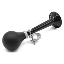 Unique Bargains 9inch Black Metal Rubber Handlebar Air Horn Bicycle Bike Cycling Squeeze Trumpet Bell