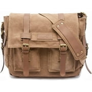 Sweetbriar Classic Laptop Messenger Bag, Brown - Canvas Pack Designed to Protect Laptops up to 13 Inches