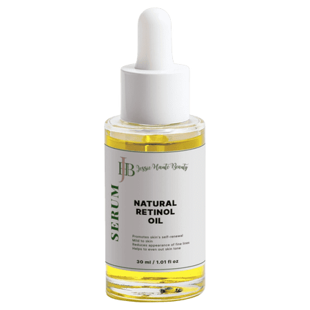 Natural Retinol Oil Serum for Face - Anti-Aging Treatment with Bakuchiol & Organic Oils - Reduces Fine Lines & Wrinkles - 1 fl oz