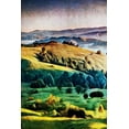 thumbnail image 2 of Aldridge, Ashley 17x24 Black Ornate Wood Framed with Double Matting Museum Art Print Titled - Misty Morning Mountains I, 2 of 4