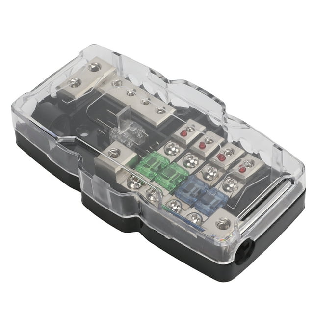 Bloque De Fusibles De Audio Para Automóvil, Caja De Fusibles De Audio De 4 Vías Antienvejecimiento Para Vehículos Todo Terreno Para Caravanas Para Remolques ZAQW ANL Fuse Holder