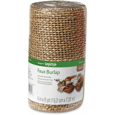 FloraCraft Design It: Simple Style Natural Faux Burlap, 8 Yd.