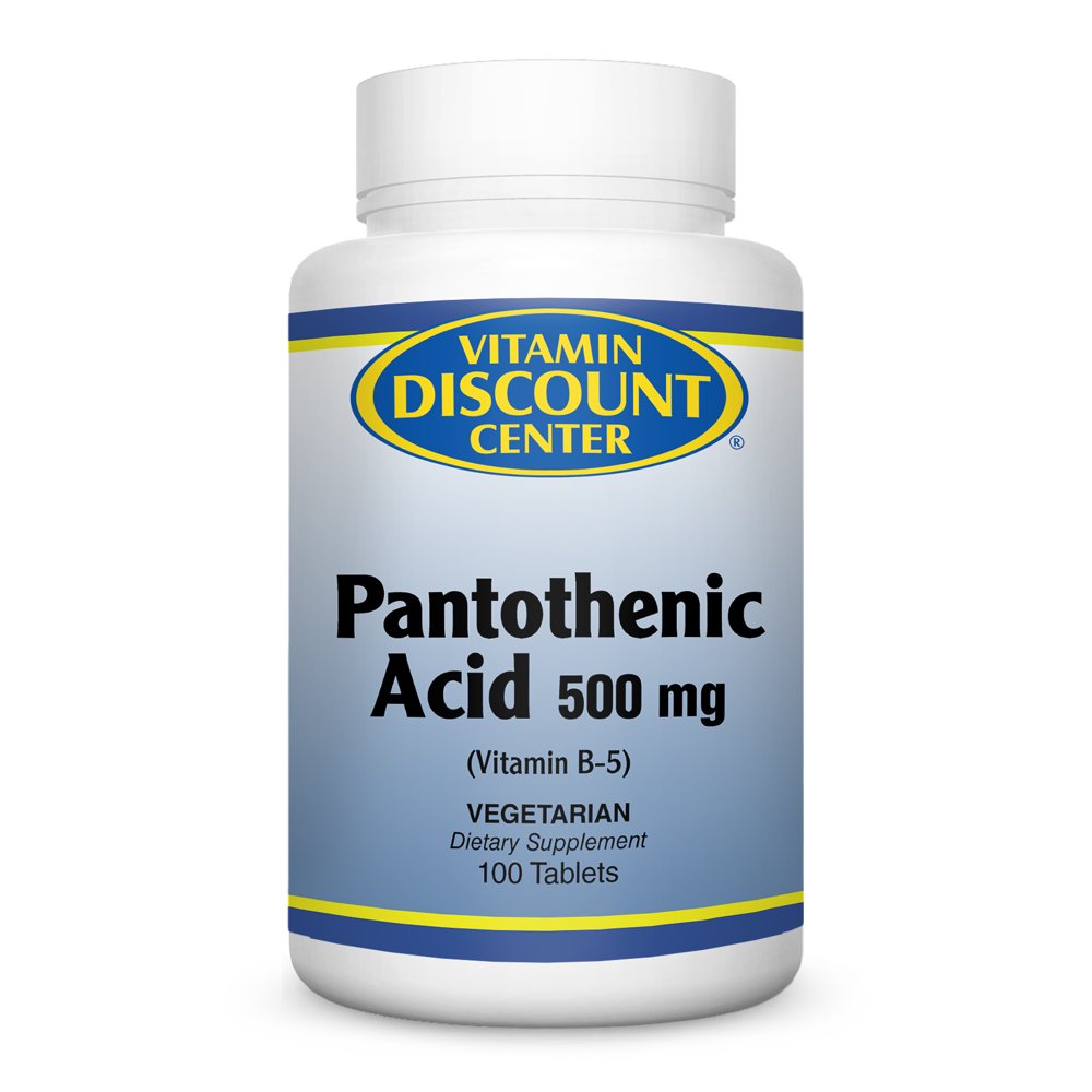 Pantothenic Acid 500 mg by Vitamin Discount Center 100 Tablets
