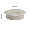thumbnail image 3 of Miangastore 10pcs Office PC Computer Desk Grommet Cable Hole Cover 50mm Diameter (Grey white), 3 of 8