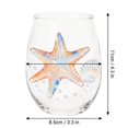 thumbnail image 3 of Ocean Animal Drinking Glass, 2D Marine Life Stemless Tumbler(Starfish) | 2D Sea Creature With Smooth Rim And Thick Base, Coastal Glassware For Wine, Whiskey, Cocktails And Ocean Lover Gifts, 3 of 8