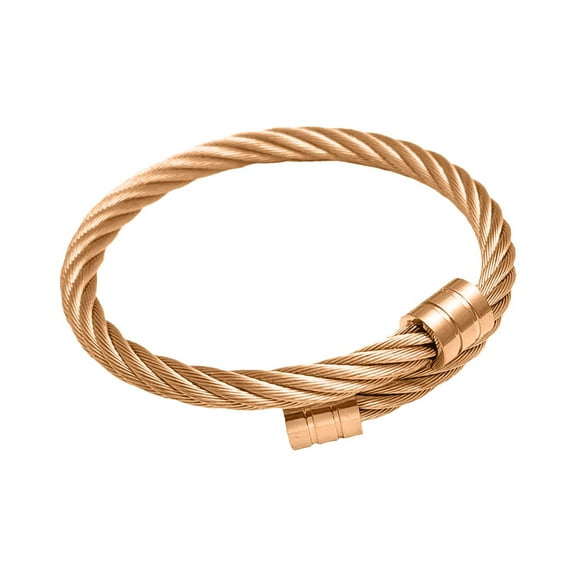 HHBEAUTY Stainless Steel Lymphatic Magtherapy Bracelet For Women, Lymph Detox Drainage Titanium Ion Therapy Calm Bracelets Adjustable Jewelry Gift To Best Friend, Rose Gold