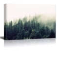 thumbnail image 2 of wall26 Canvas Print Wall Art Misty Green Forest Pine Trees in Sunlight Nature Wilderness Photography Modern Art Rustic Scenic Colorful Multicolor for Living Room, Bedroom, Office - 24"x36", 2 of 4