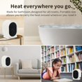 thumbnail image 6 of Portable Space Heater for Indoor Use, 400W Small Electric Desk Heater for Bedroom or Office,Overheating & Tip-Over Protection,Fast Heating Room Heater,Lightweight (White), 6 of 6