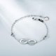 thumbnail image 3 of Pulsera para mujer de plata de ley 925 con símbolo de amor infinito, pulsera ajustable, regalo para el día de Navidad (1 plata), 3 of 5