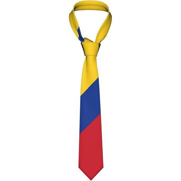 Colombia Flag Cool Striped Necktie Men Neck Ties Mens Party Business Neckties Soft Skil Tie