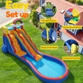 thumbnail image 2 of Tryset Inflatable Water Slide Bounce House with Climbing Wall & Splash Pool, Kids Outdoor Water Park with 680W Blower, 2 of 9