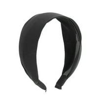 Unique Bargains 1 Pc Solid Color Wide Headbands for Women Black