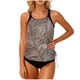 thumbnail image 2 of Tankini estampado para mujer, top y braguita, bikini holgado con cordón ajustable, conjunto de bikini dividido, traje de baño de dos piezas para mujer, trajes de baño tankini para mujer, traje de baño, 2 of 5