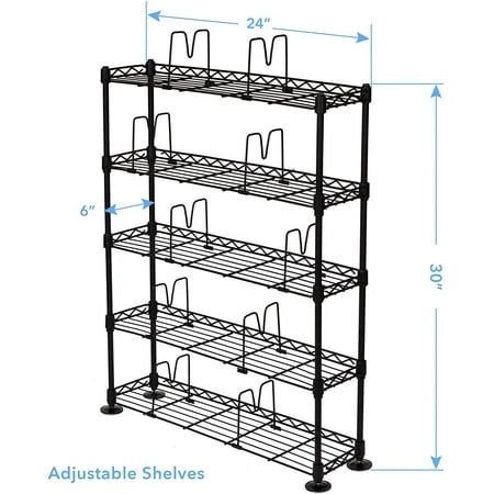 Atlantic - Maxsteel 5-Tier Multimedia Rack - Black