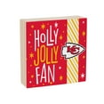 thumbnail image 2 of Kansas City Chiefs 6" Holiday Wood Plock Shelf Sign, 2 of 4