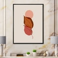 thumbnail image 2 of A Red Full Moon Over Two Autumn Leaves 30 in x 40 in Framed Painting Canvas Art Print, by Designart, 2 of 5