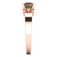 thumbnail image 3 of Clara Pucci 14K Rose Gold Solid Gold Champagne Solitaire with Accents Anniversary Ring for Women - 1.06 cttw Round Cut, 3 of 8