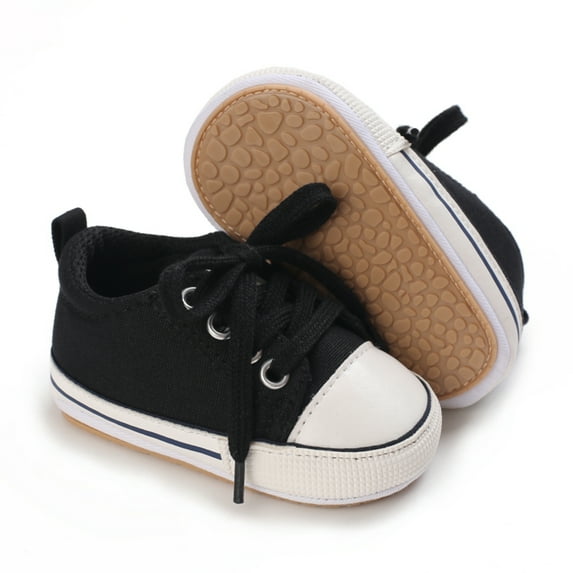 Gureui Infant Baby Boys Girls Canvas Sneakers, Anti-Slip Newborn Soft Flat Sole Prewalker Shoes