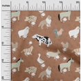 thumbnail image 2 of oneOone Rayon Rose Brown Fabric Animals Sewing Fabric By The Yard Printed Diy Clothing Sewing Supplies 56 Inch Wide, 2 of 8