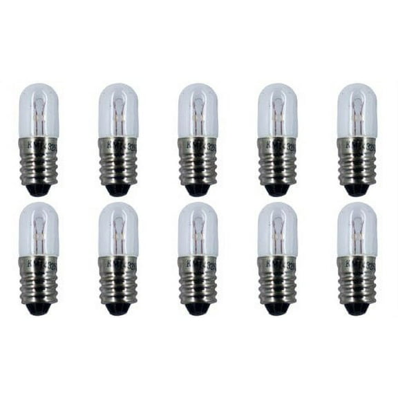CEC Industries #1432 Bulbs, 3.2 V, 0.512 W, E10 Base, T-3.25 shape (Box of 10)