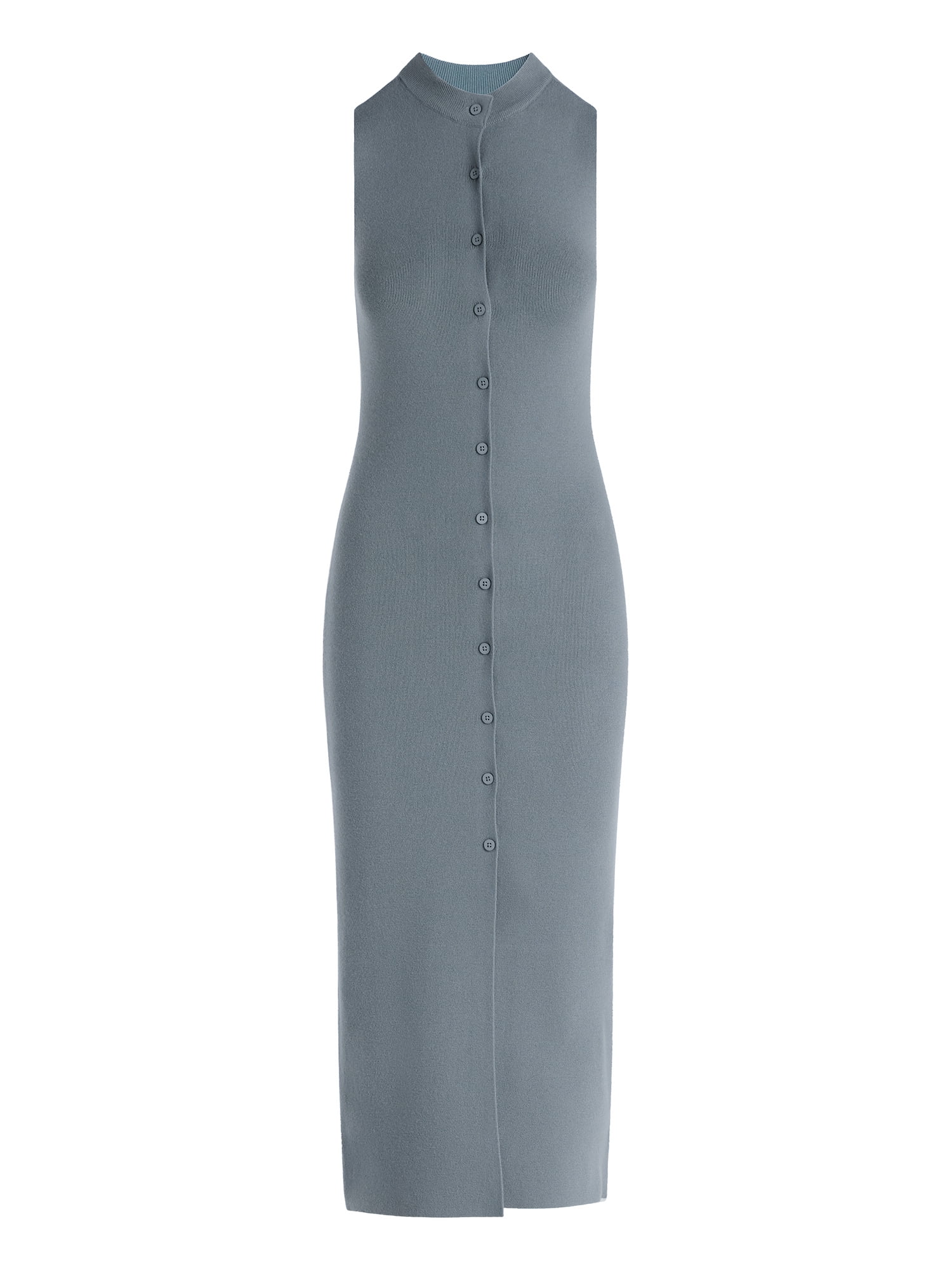 Scoop Women's and Women’s Plus Button Front Midi Sweater Dress, Sizes XS-4X
