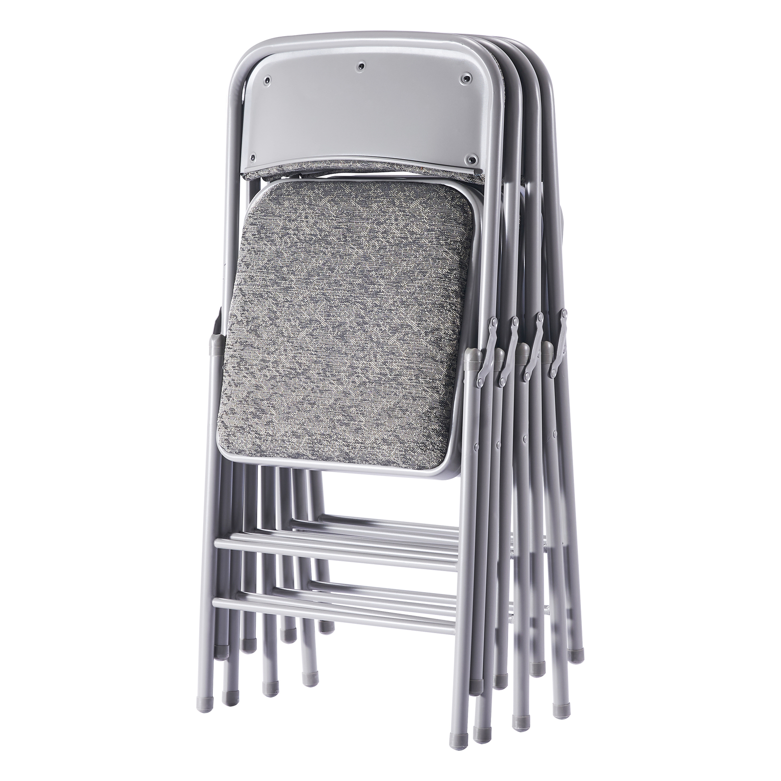 Vtoy Folding Chairs Set of 2 with Padded Cushion, Gray photo 8
