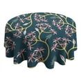 thumbnail image 3 of Fashionable Round Tablecloth 60x60in(153x153cm) – Waterproof Polyester Table Cover with Full Print Design, Wrinkle Resistant & Washable for Kitchen Dining Party Decor, 3 of 5