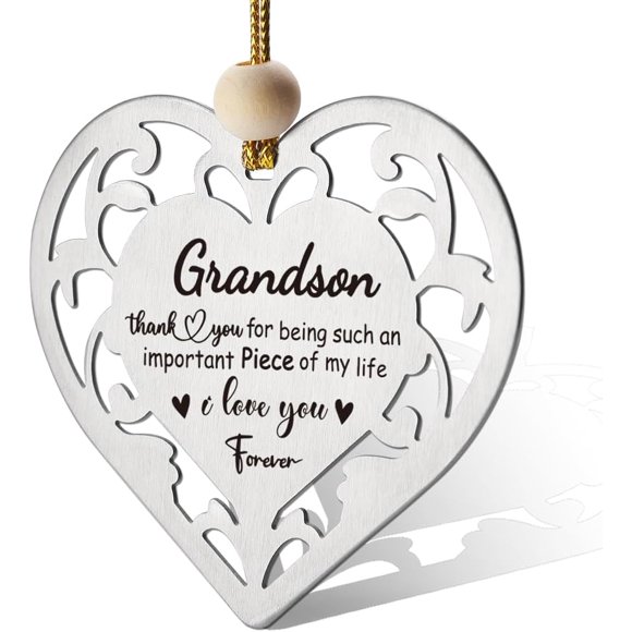Cadeaux de Remerciement pour Petit-Fils de la Part de Grand-Mère Grand-Père, Cadeaux d'Anniversaire pour Petit-Fils, Ornement de Remerciement pour Petit-Fils, Cadeaux d'Anniversaire de Noël de Collation des Grades pour Enfants de Nana.