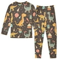 thumbnail image 2 of Dailycode Cotton Pajama Set Snug Fit Long Sleeve Top and Pants for 18M-8Y Colorful Dinosaur and Balloon, 2 of 7