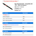 thumbnail image 2 of Rear Shock Absorber - Compatible with 1991 - 2003 Ford Explorer 1992 1993 1994 1995 1996 1997 1998 1999 2000 2001 2002, 2 of 2