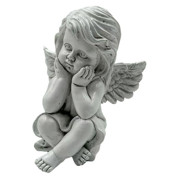 Figura de angelito de resina, linda colección, adorno artesanal decorativo para Estilo B