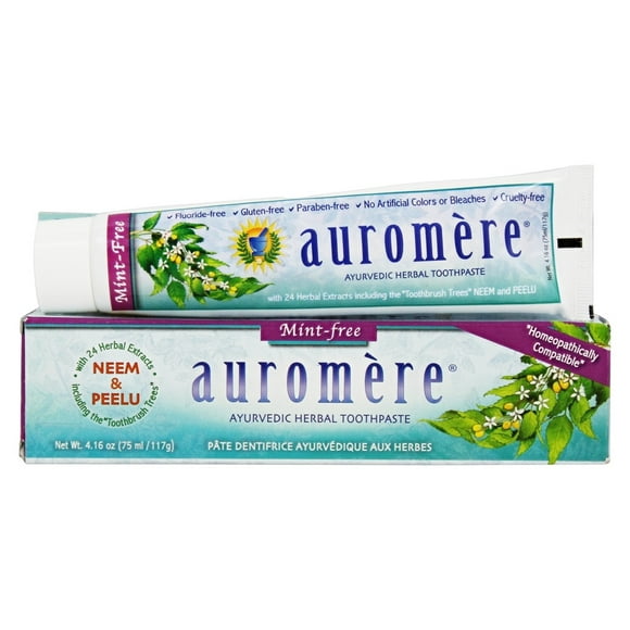 Auromere - Dentifrice Ayurvédique à Base de Plantes Sans Menthe - 4,16 oz.