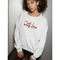 thumbnail image 2 of Made With Love W Daisy  Sweatshirt Women -Image by Shutterstock, Female 3X-Large, 2 of 4