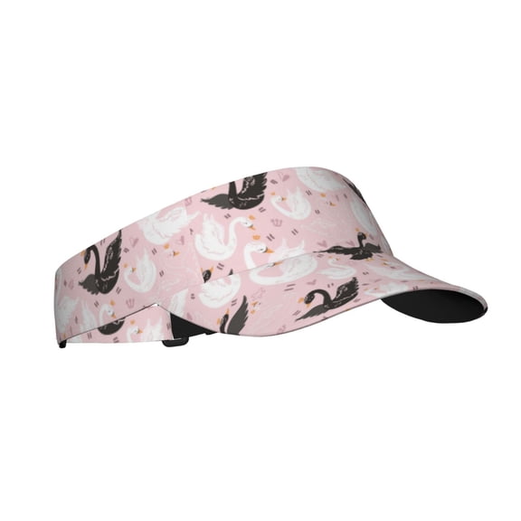 Balery Swan And Flowers2 Sport Wear Athletic Visor Sun Sports Visor Hat Visor Adjustable Cap for Women and Men (One Size)