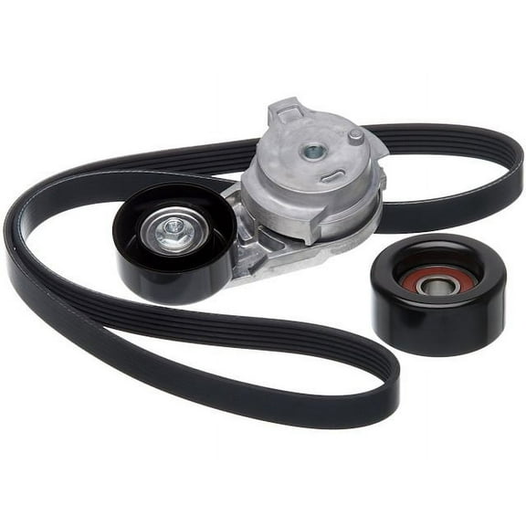 Serpentine Belt Drive Component Kit - Compatible with 2002 - 2009 GMC Envoy 4.2L 6-Cylinder GAS 2003 2004 2005 2006 2007 2008