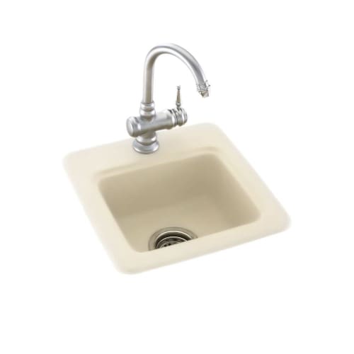Dual Mount Composite 15x15x6 1Hole Bar Sink in Bone
