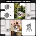 thumbnail image 5 of Square Heavy Duty Door Handle Lever Set, Interior and Exterior Door Handles, Complete Exterior Door Lock Set with Deadbolt,‎Stainless Steel, Satin Nickel, Passage, 1 Pack, 5 of 8