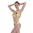 thumbnail image 6 of Picia Cherries and Ladybirds Women's High Waisted Bikini Scoop Neck Swimsuit Two Pieces Bathing Suit-Large, 6 of 8